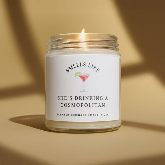 Cosmopolitan Cocktail Candle, Cosmo Girls Club, Trendy Drinking Gift for Bartender Gift for Drinker Cosmo Lover Gift