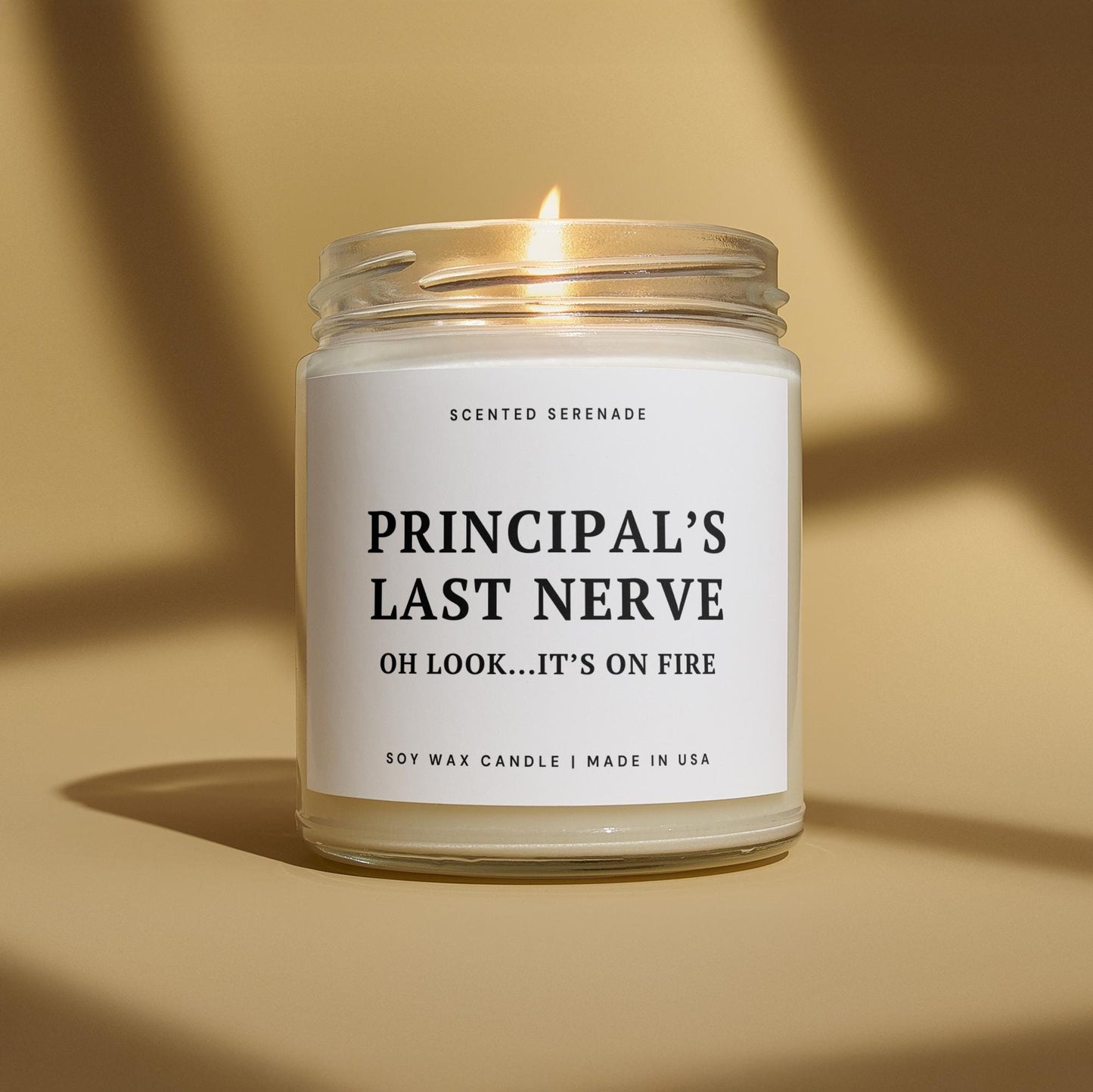 Principal Last Nerve Candle, Funny Principal Gift, New Principal Gifts, Back To School, End of School Gifts