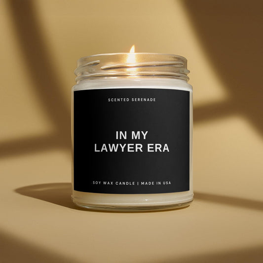 In My Lawyer Era Candle, Funny Lawyer Gift, Law School Acceptance, Passed the Bar Exam, New Lawyer Gift, Lawyer Graduation