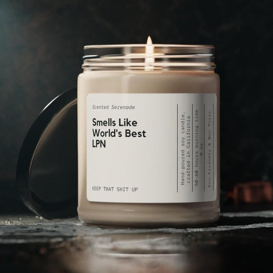 World's Best LPN Nurse Candle, Gift for LPN, LPN Gift Idea, Nurse Appreciation, Nurse Week, Nurse Graduation