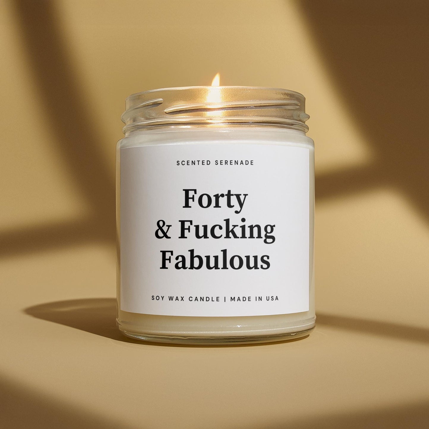 Forty & fabulous Candle, Funny 40th Birthday Gift, Mom 40th Birthday, Friend Birthday Gift, Gift for Her, Woman Birthday Gift