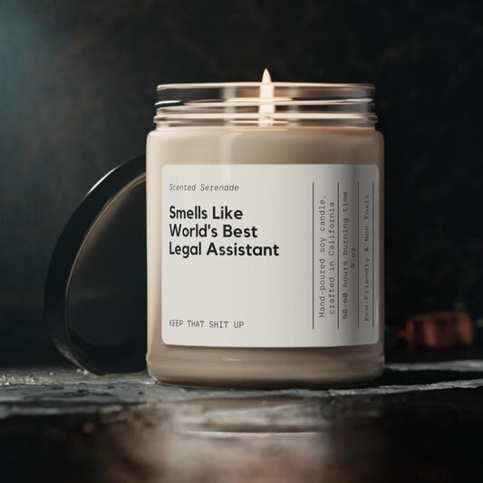 World's Best Legal Assistant Candle, New Legal Assistant Gift, Graduation Gift