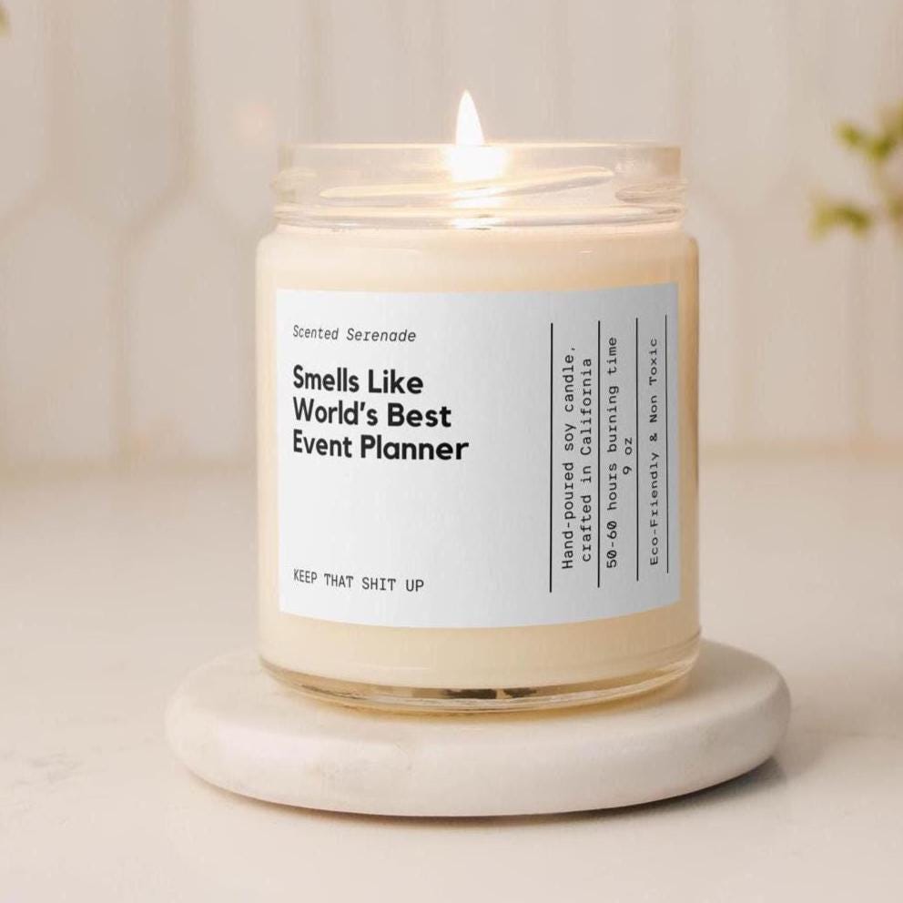 World's Best Event Planner Candle, Event Planner Gift, Event Planning, Wedding Planning, Party Planner Gift