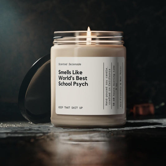 World's Best School Psych Candle, Gift for School Psychologist Gift, Gift for School Psych, Psychology Graduation