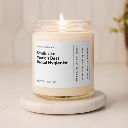 World's Best Dental Hygienist Candle, Gift for Dentist, Funny Dentist Gift, Dental School Graduation Gift