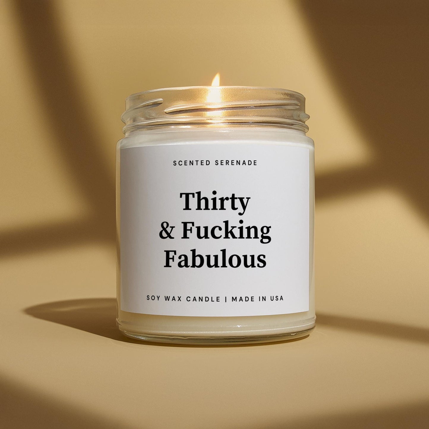 30th Birthday Candle, Thirty and Fabulous, Funny 30th BFF Birthday Gift