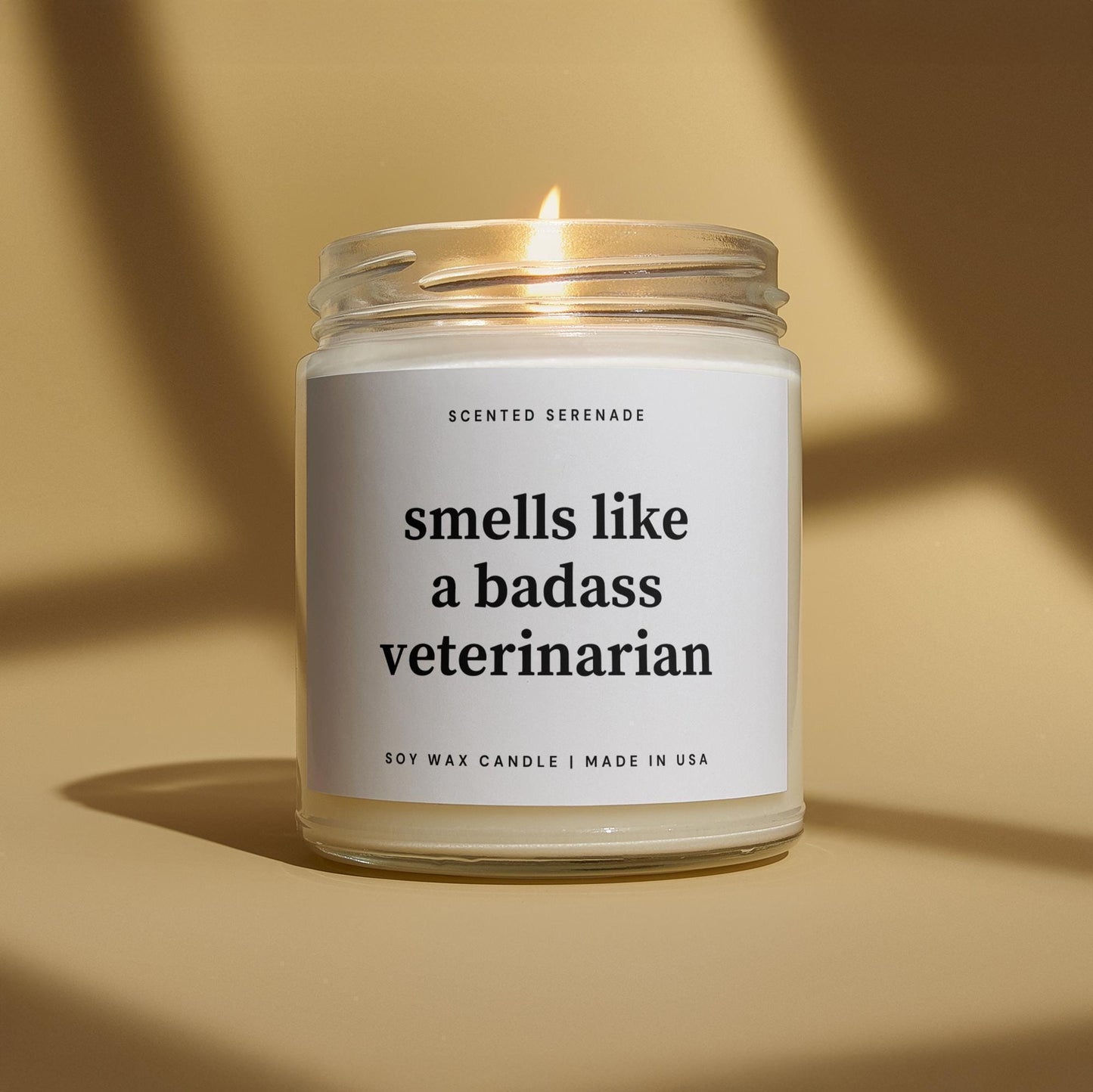 Badass Veterinarian Candle, Veterinarian Appreciation, Natural Soy Wax, 9oz