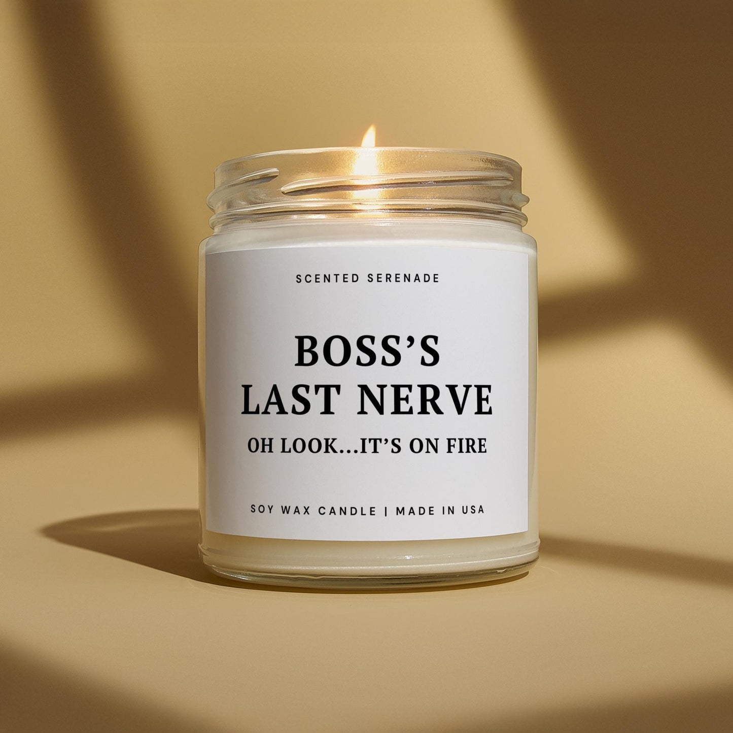Boss's Last Nerve Candle, Funny Gift for Boss from Employees, Work Party Gift