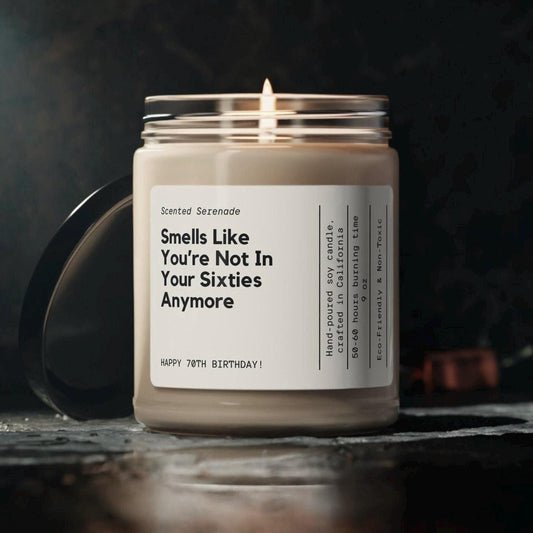 Funny 70th Birthday Candle,  70th Birthday Present, Not in Sixties Anymore