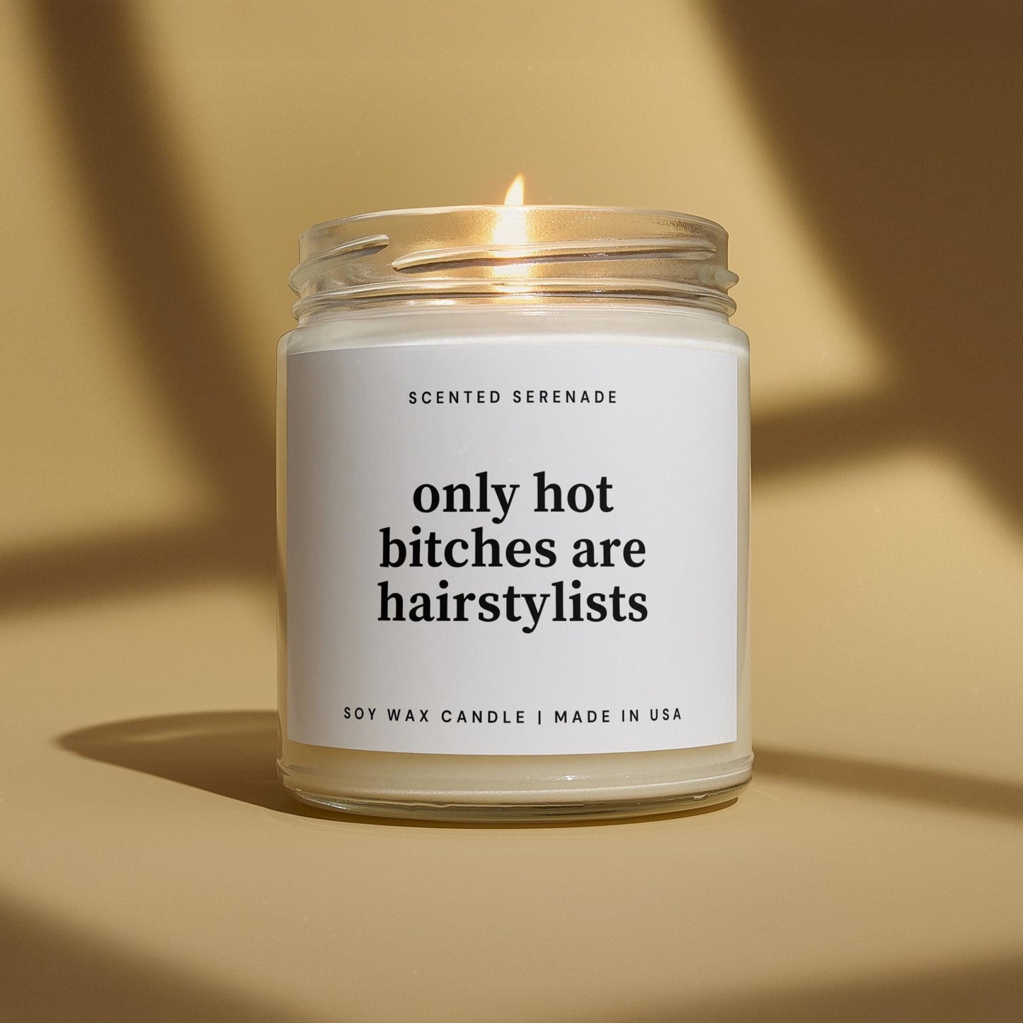 Funny Hairstylist Candle, Funny Hairdresser Gifts, Only Hot Bitches are Hairstylists