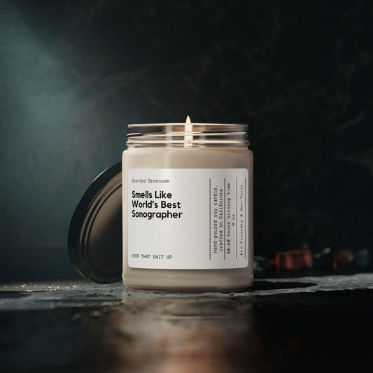 Sonographer Candle, Gift for Sonographer, Future Sonographer, Graduation Gift, Worlds Best Sonographer