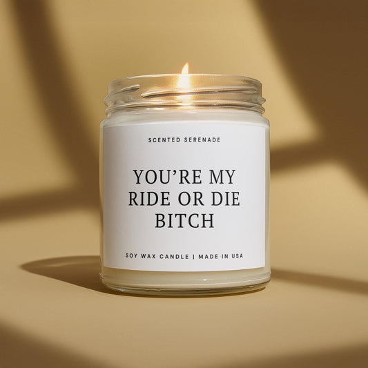 Ride or Die Bitch Candle, Funny Candle, Best Friend Birthday Gift, Gift for Her, Friendship Candle, Funny Gifts, BFF Gifts