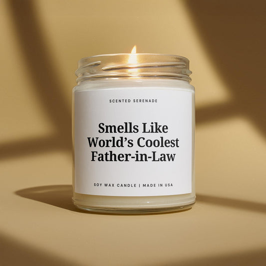 Coolest Father-in-Law Candle, Father's Day Gift for Father in Law, In Law Birthday Gift