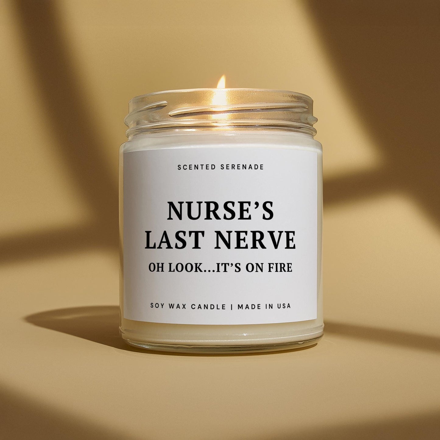 Nurse's Last Nerve Candle, Funny Nurse Appreciation Gift, Nurse Week