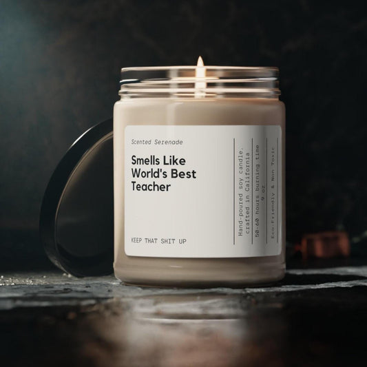 World's Best Teacher Candle, Back to School Candle, Teacher Candle, Teacher Gifts Ideas