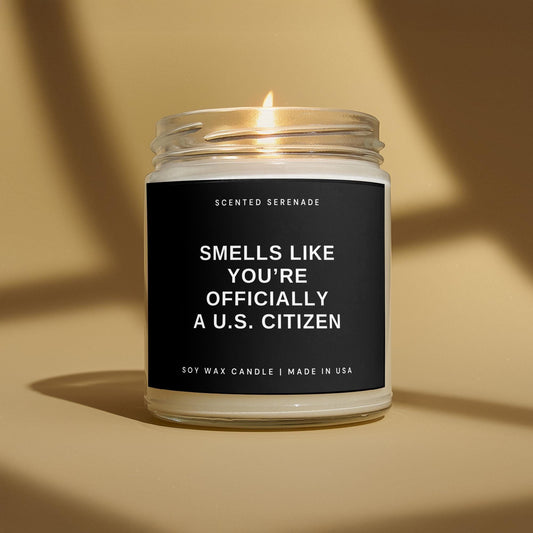 United States Citizenship Candle, Funny Citizenship Gifts