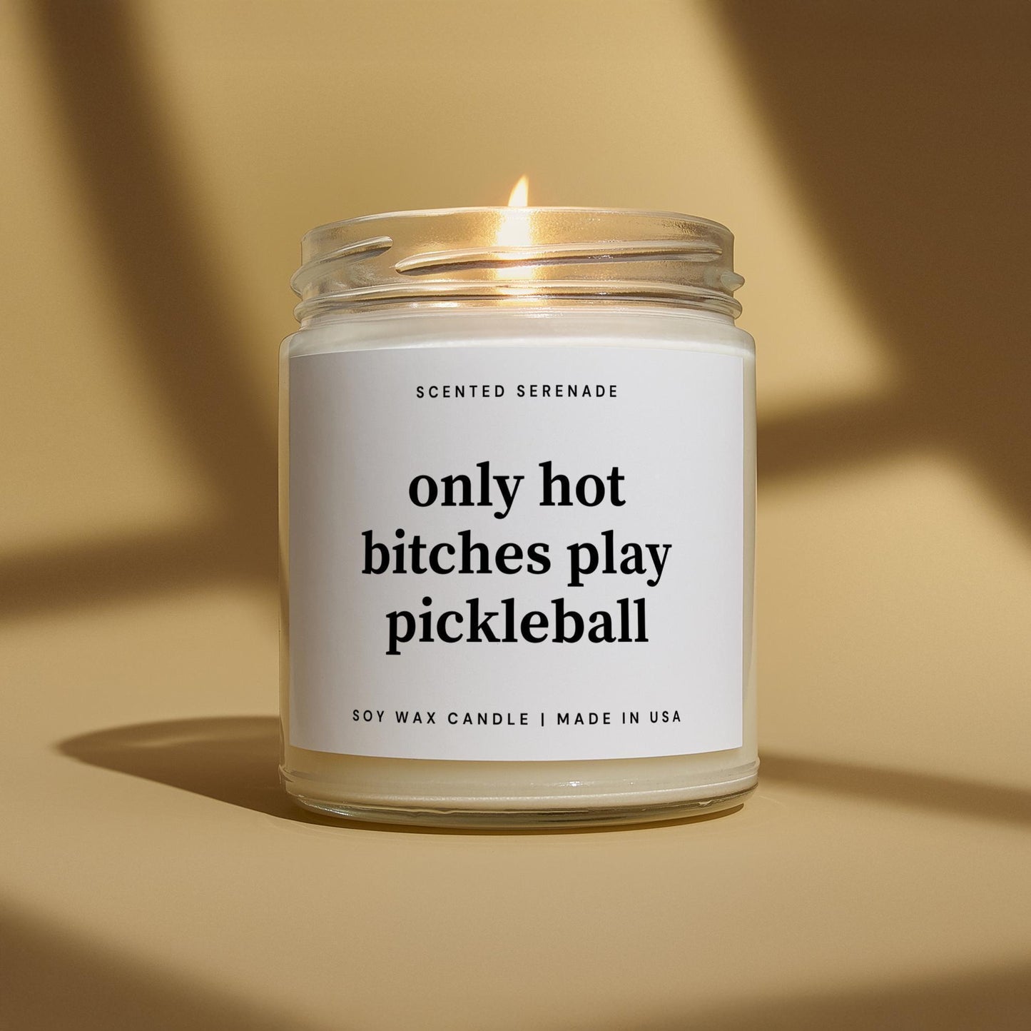 Hot Bitches Play Pickleball Candle, Funny Pickleball Lover Gift, Pickleball Player Decor