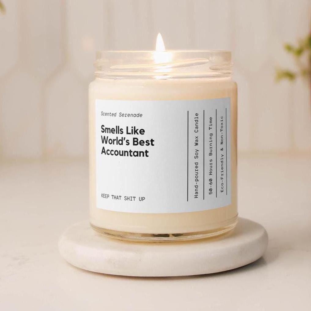 Funny Accountant Candle, Accounting Gifts, Certified Public Accountant