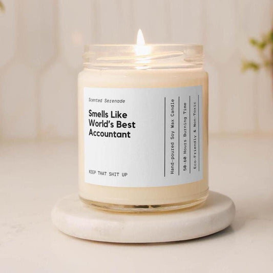Funny Accountant Candle, Accounting Gifts, Certified Public Accountant