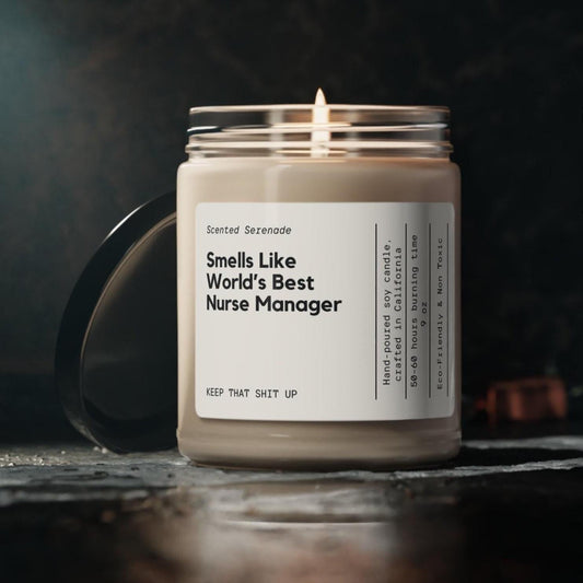 Worlds Best Nurse Manager Candle, Gift for Nurse Manager Gift, Nurse Appreciation Gift, Nurse Week, Nurse Graduation