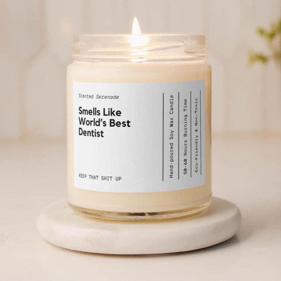 World's Best Dentist Candle, Gift For Dentist, Dental School Graduation Gift, New Dentist, Future Dentist Gifts