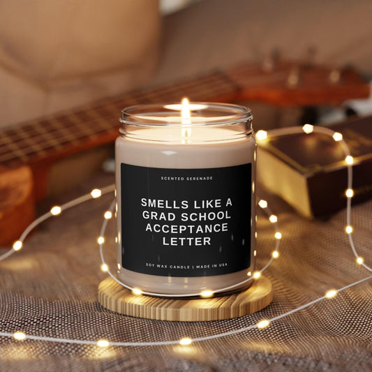 Smells Like Grad School Acceptance Letter Candle, School Acceptance Letter, Grad School Gift