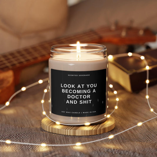 Becoming A Doctor and Shit Candle, Match Day 2024, Med Students Gift, Residency Match, New Doctor Gift, Doctor Graduation Gift