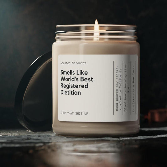World's Best Registered Dietitian Candle, Gift for Dietitian, Dietitian Graduation Gifts